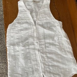 Prana sleeveless white blouse